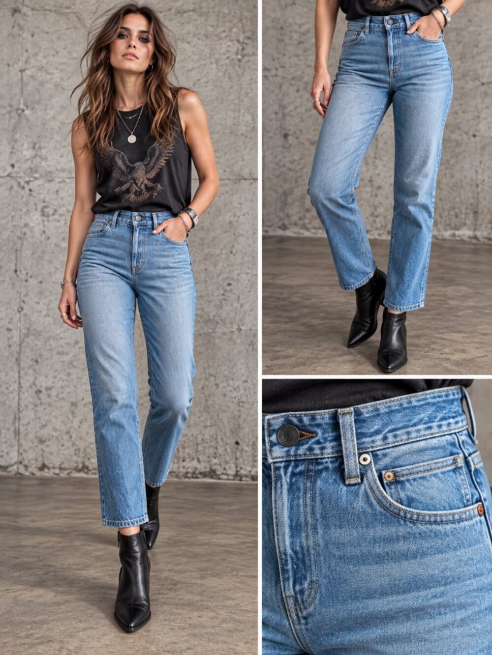 The Kooples Light Blue Faded Wash Straight Leg Jeans EU 38 NWT